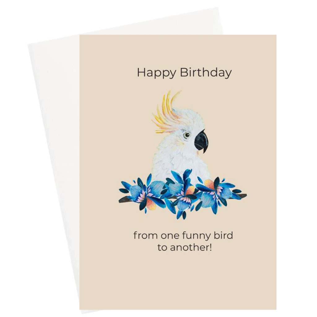 Happy Birthday One Funny Bird Greeting Card