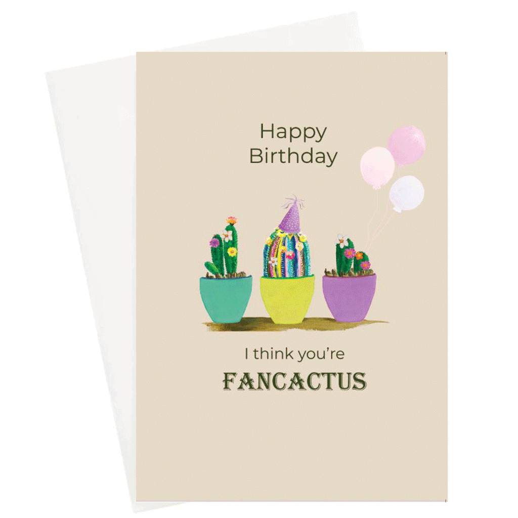 Fancactus- Happy Birthday Greeting Card