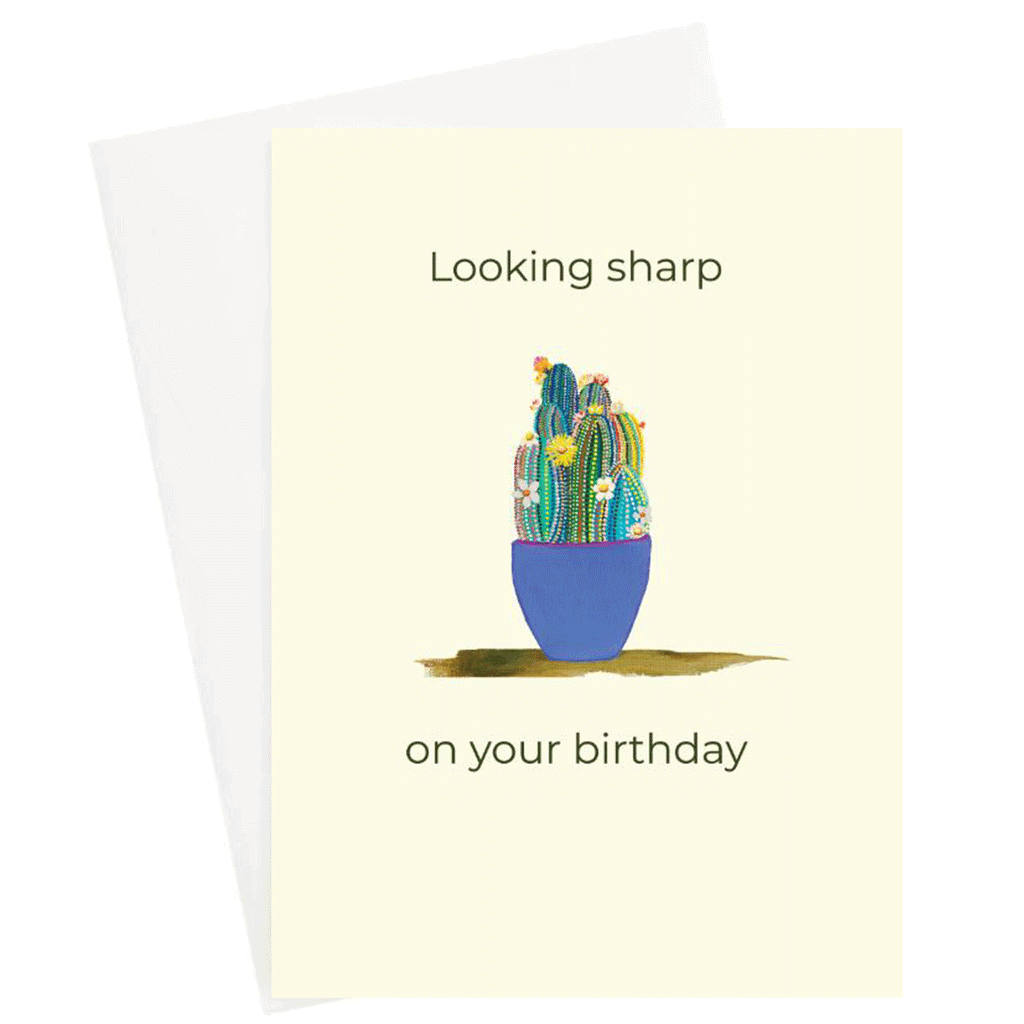 Cactus pot- Happy Birthday Greeting Card