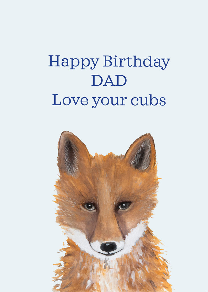 Happy Birthday Dad, love your cubs Greeting Card