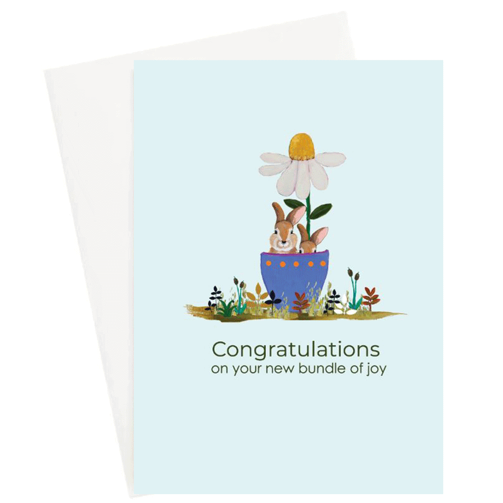 Bunny Pot Greeting Card