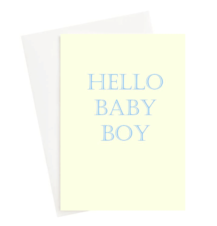 Hello Baby Boy Greeting Card