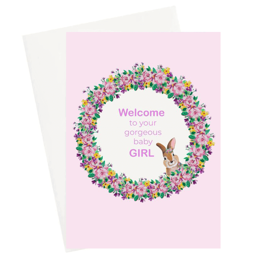 Welcome Baby Girl Greeting Cards