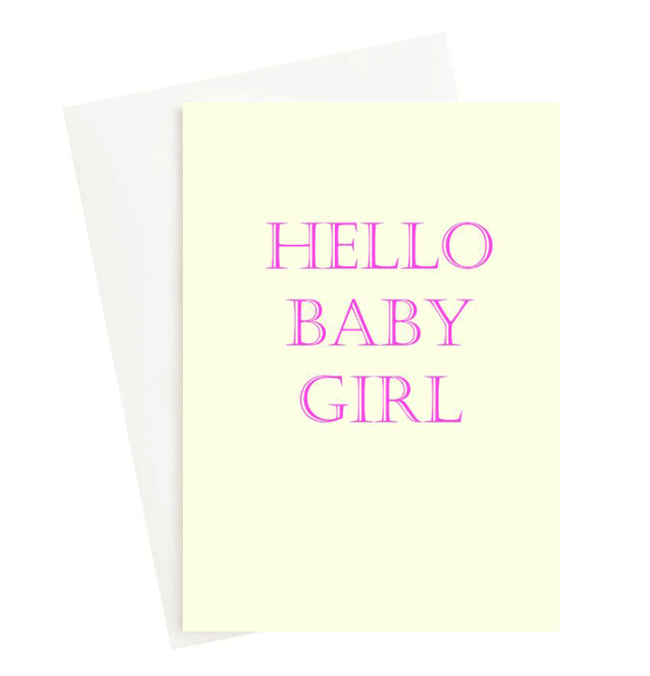 Hello Baby Girl Greeting Cards