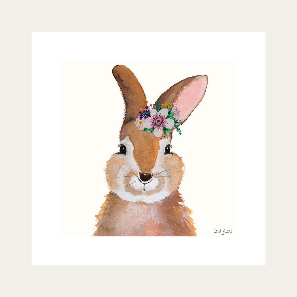 Rachel Rabbit Lily Print